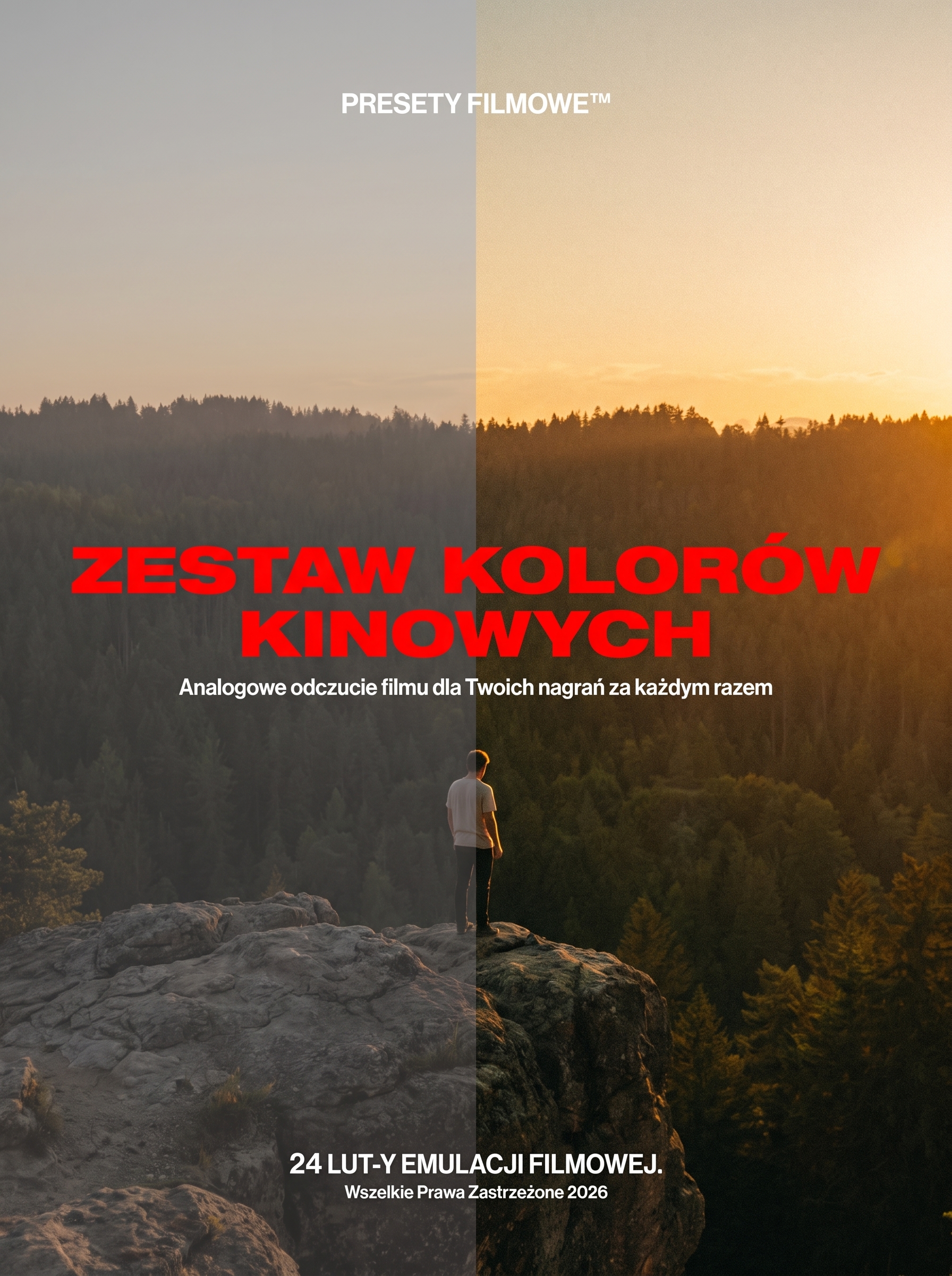 Zestaw Kolorów Kinowych - 24 LUT-y Emulacji Filmowej